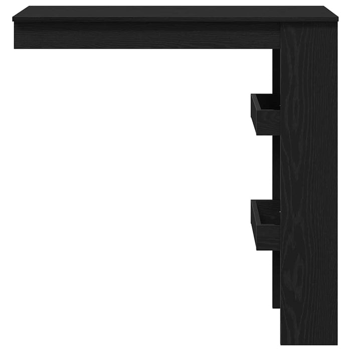 Masă Bar pentru Perete cu raft Stejar Negru 102 x 45 x 103,5 cm - WALTI WALTI