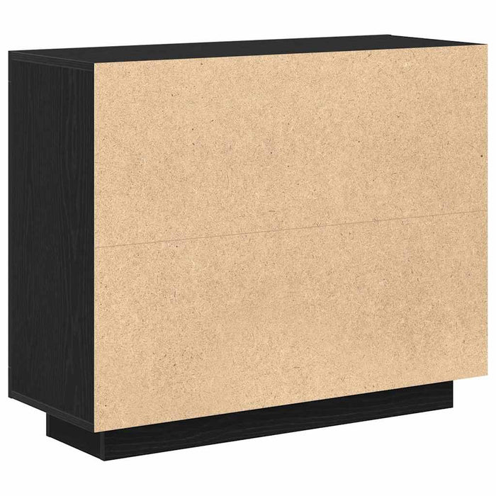 Bufet Negru 92 x 35 x 75 cm Lemn compozit - WALTI WALTI