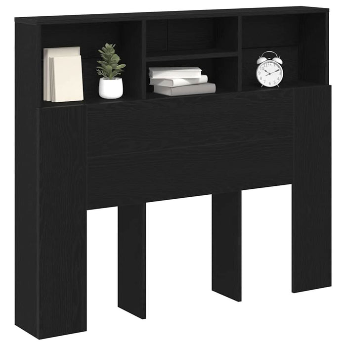 Tablă de pat cu sertar cu raft Stejar Negru 120 x 19 x 103.5 cm - WALTI WALTI