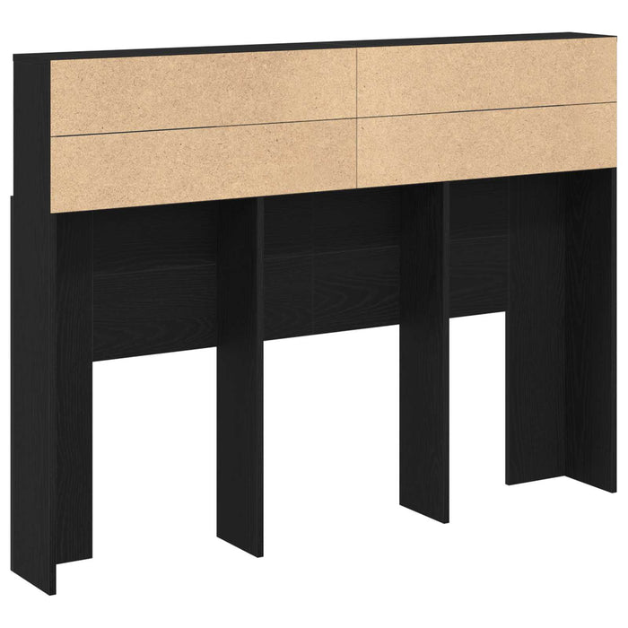 Tablă de pat cu sertar cu raft Stejar Negru 140 x 19 x 103,5 cm - WALTI WALTI