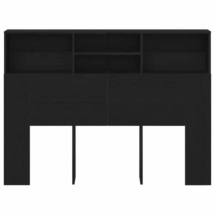 Tablă de pat cu sertar cu raft Stejar negru 140 x 19 x 103.5 cm - WALTI WALTI