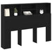 Tablă de pat cu sertar cu raft Stejar negru 140 x 19 x 103.5 cm - WALTI WALTI