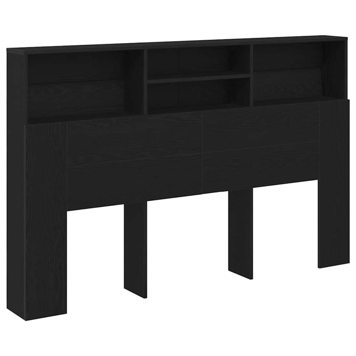 Tablă de pat cu sertar cu raft Stejar negru 160 x 19 x 103.5 cm - WALTI WALTI