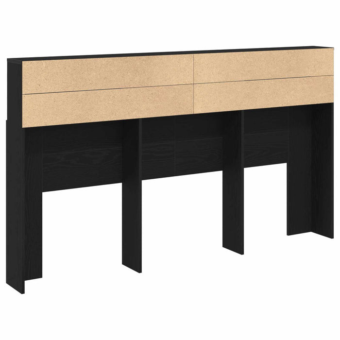 Tablă de pat cu sertar cu raft Stejar Negru 180 x 19 x 103,5 cm - WALTI WALTI