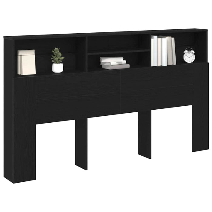 Tablă de pat cu sertar cu raft Stejar negru 180 x 19 x 103.5 cm - WALTI WALTI