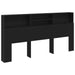 Tablă de pat cu sertar cu raft Stejar Negru 200 x 19 x 103,5 cm - WALTI WALTI