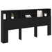 Tablă de pat cu sertar cu raft Stejar Negru 200 x 19 x 103,5 cm - WALTI WALTI