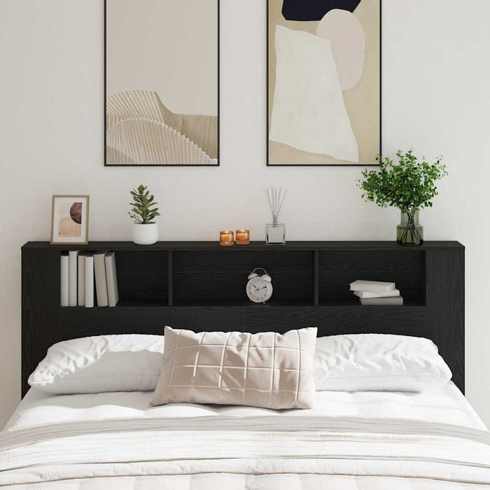 Tablă de pat cu sertar Stejar negru 200 x 18,5 x 104,5 cm - WALTI WALTI