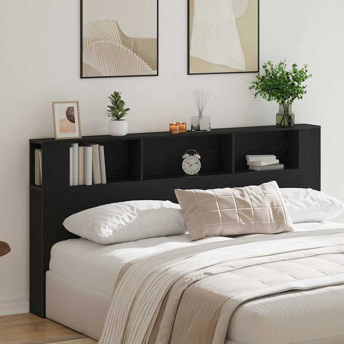 Tablă de pat cu sertar Stejar negru 200 x 18,5 x 104,5 cm - WALTI WALTI