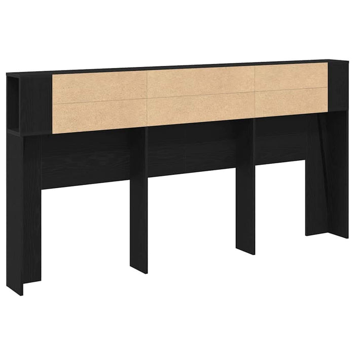 Tablă de pat cu sertar Stejar negru 200 x 18,5 x 104,5 cm - WALTI WALTI