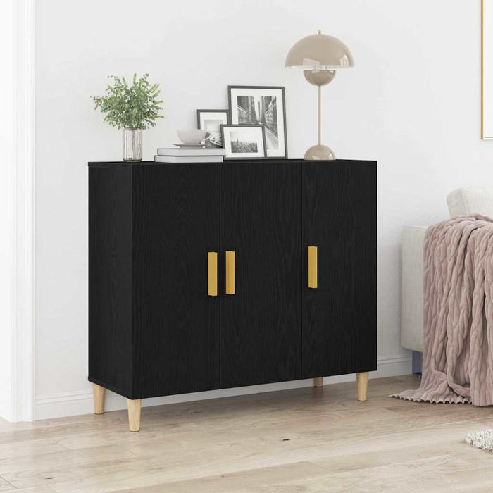 Bufet Negru 90 x 34 x 80 cm Lemn compozit - WALTI WALTI
