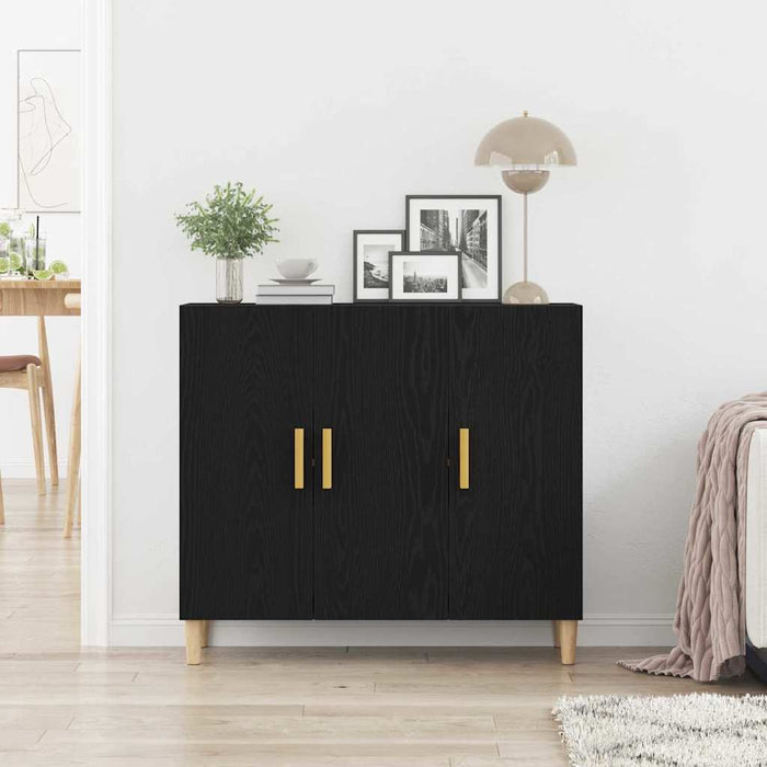 Bufet Negru 90 x 34 x 80 cm Lemn compozit - WALTI WALTI