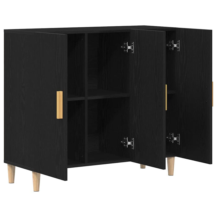 Bufet Negru 90 x 34 x 80 cm Lemn compozit - WALTI WALTI