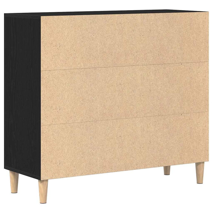 Bufet Negru 90 x 34 x 80 cm Lemn compozit - WALTI WALTI