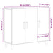 Bufet Negru 90 x 34 x 80 cm Lemn compozit - WALTI WALTI