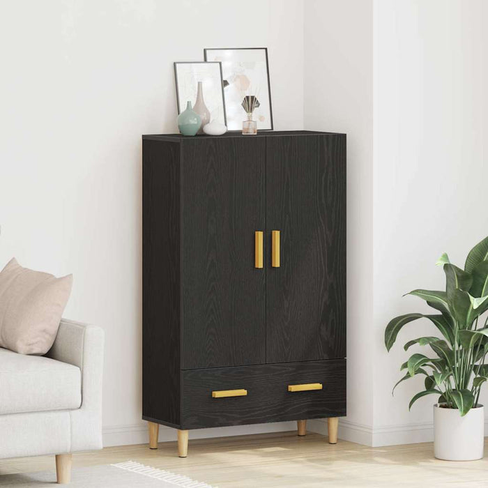 Bufet cu sertar Negru 70 x 31 x 115 cm Lemn compozit - WALTI WALTI
