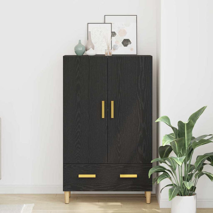 Bufet cu sertar Negru 70 x 31 x 115 cm Lemn compozit - WALTI WALTI