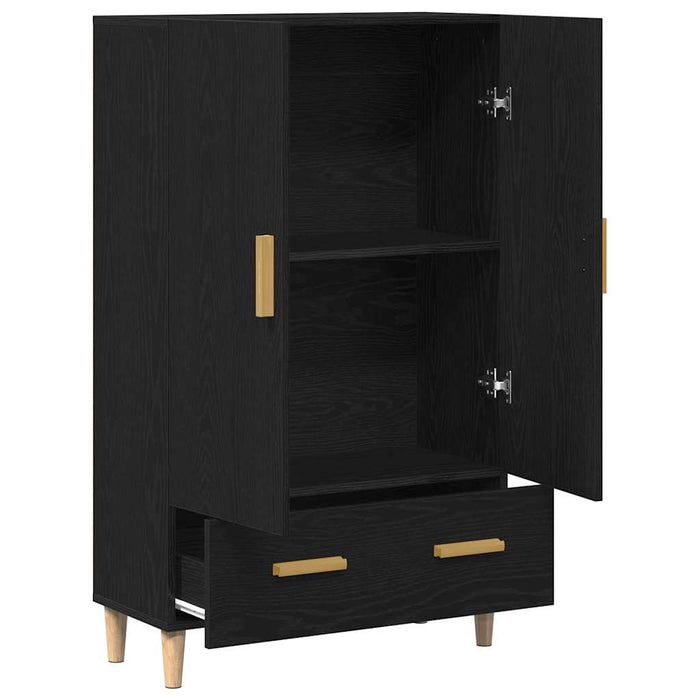 Bufet cu sertar Negru 70 x 31 x 115 cm Lemn compozit - WALTI WALTI