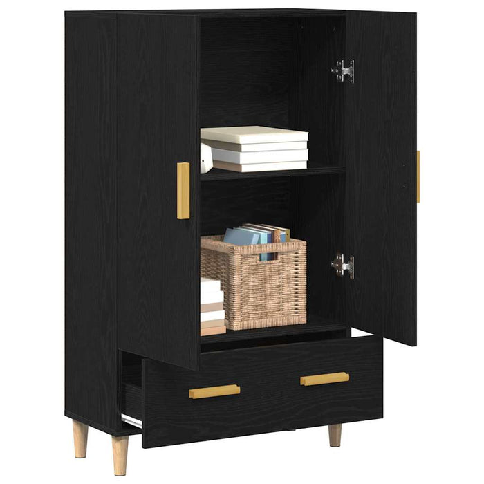 Bufet cu sertar Negru 70 x 31 x 115 cm Lemn compozit - WALTI WALTI