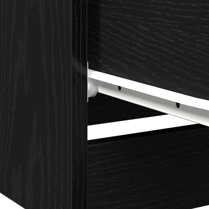 Dulap de noapte Stejar negru 40 x 65 x 65 cm Lemn compozit - WALTI WALTI