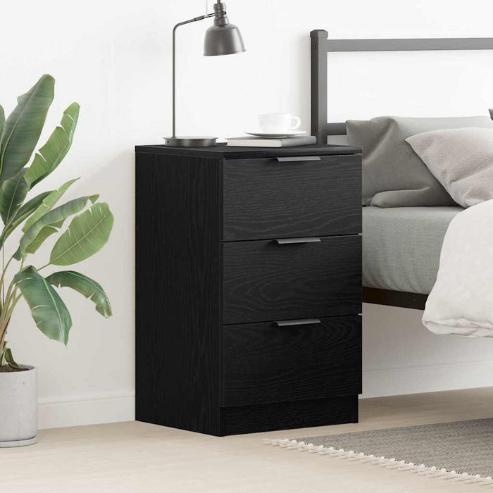 Dulap de noapte Stejar negru 40 x 65 x 65 cm Lemn compozit - WALTI WALTI