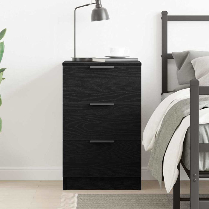 Dulap de noapte Stejar negru 40 x 65 x 65 cm Lemn compozit - WALTI WALTI
