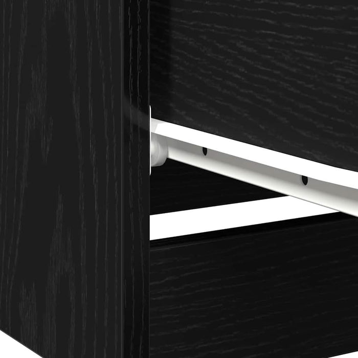 Dulap de noapte cu sertar 2 pcs Stejar negru 40 x 65 x 65 cm - WALTI WALTI