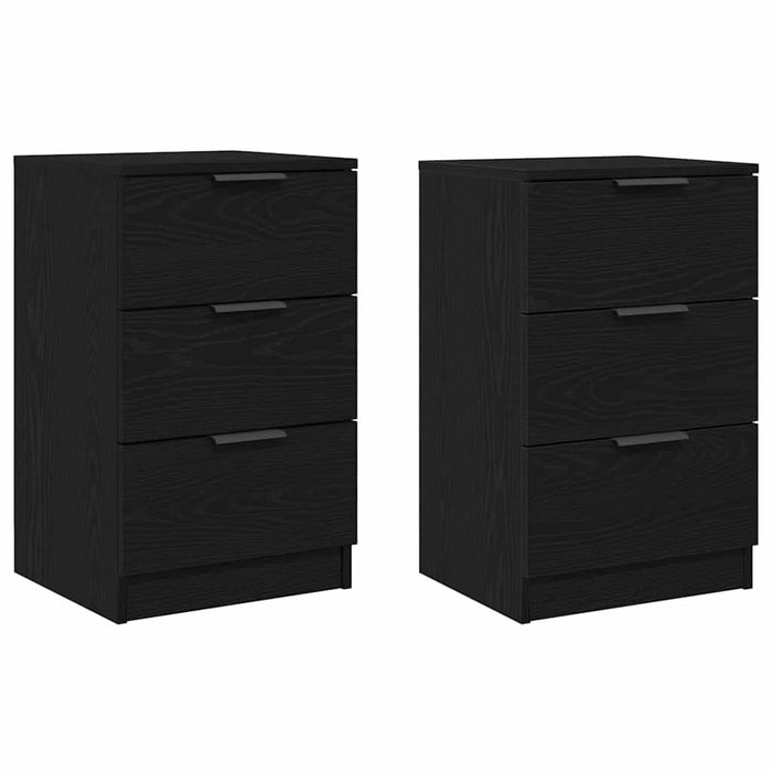 Dulap de noapte cu sertar 2 pcs Stejar negru 40 x 65 x 65 cm - WALTI WALTI