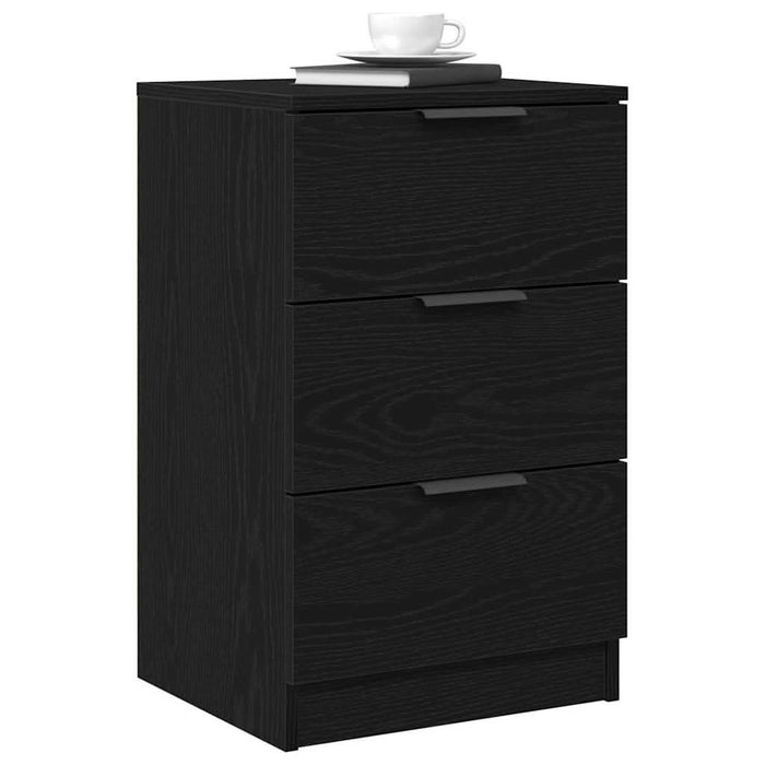 Dulap de noapte cu sertar 2 pcs Stejar negru 40 x 65 x 65 cm - WALTI WALTI