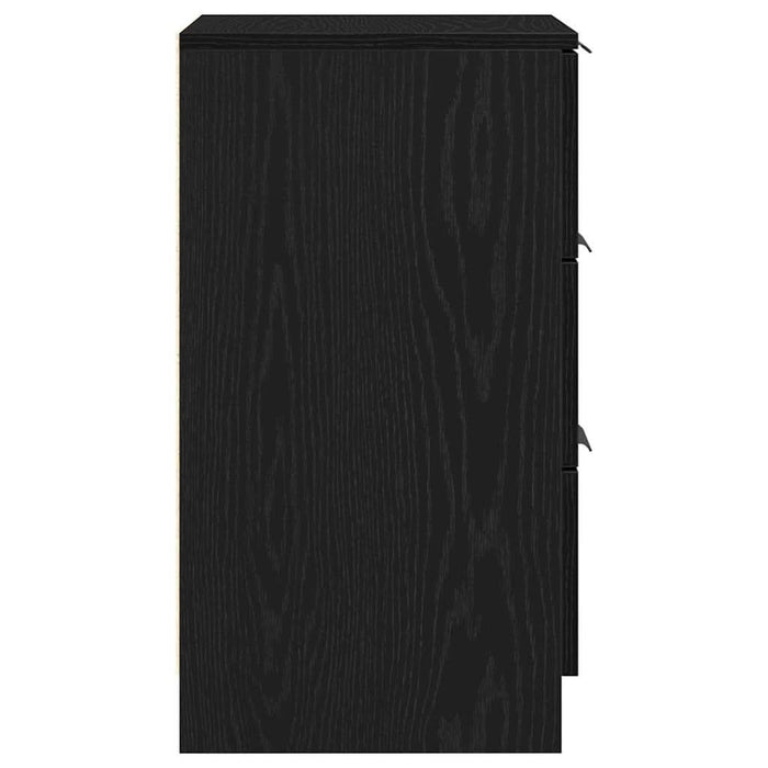Dulap de noapte cu sertar 2 pcs Stejar negru 40 x 65 x 65 cm - WALTI WALTI