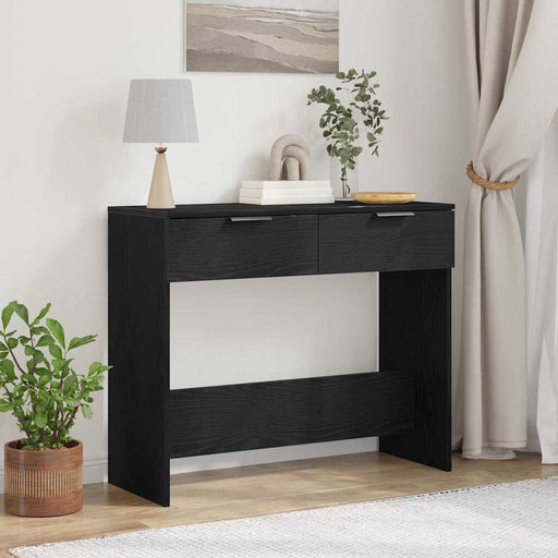 Masă de consolă Stejar negru 90 x 36 x 75 cm Lemn compozit - WALTI WALTI