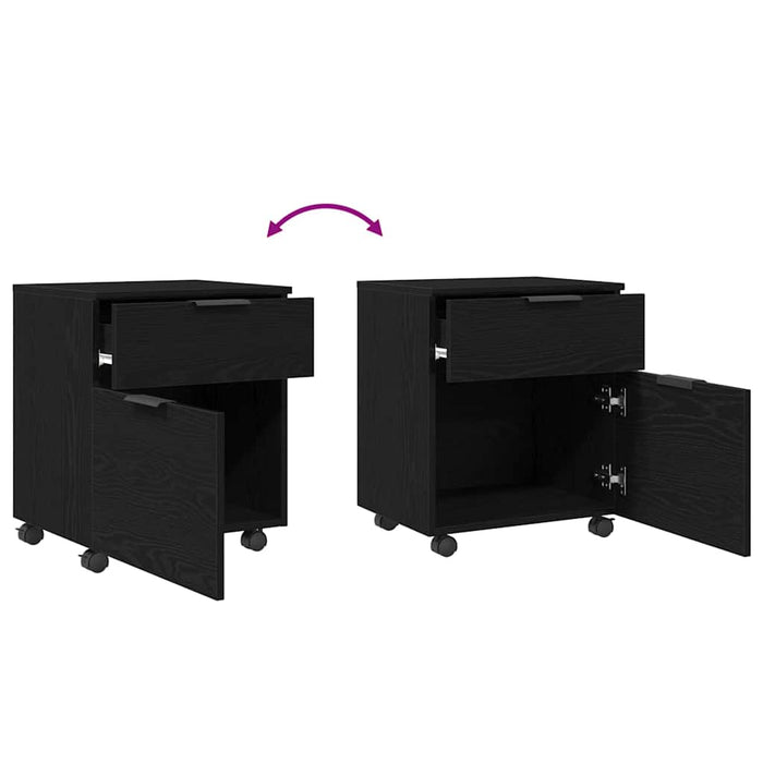 Dulap pentru Fișiere Stejar Negru 45 x 38 x 54 cm Lemn compozit - WALTI WALTI