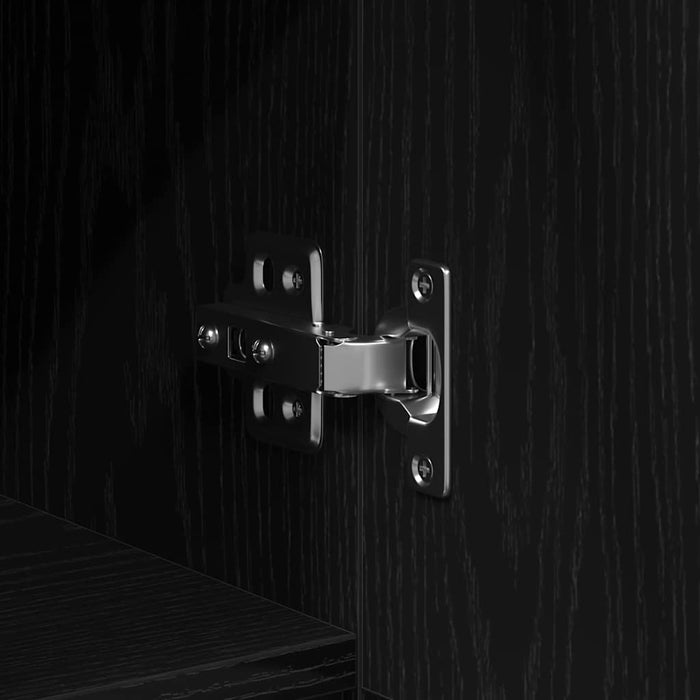 Bufet 2 pcs Stejar Negru 30 x 30 x 70 cm Lemn compozit - WALTI WALTI