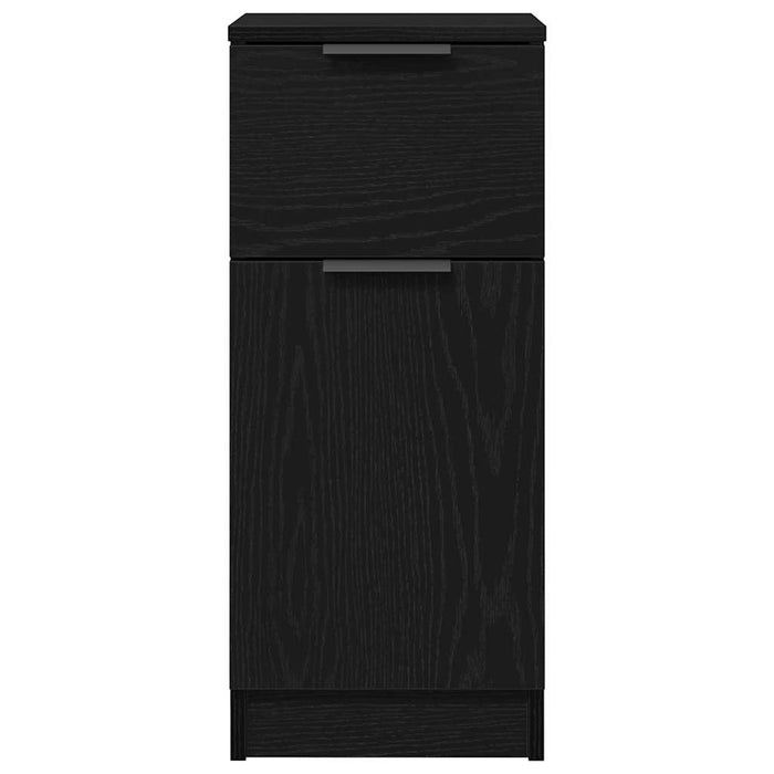 Bufet 2 pcs Stejar Negru 30 x 30 x 70 cm Lemn compozit - WALTI WALTI
