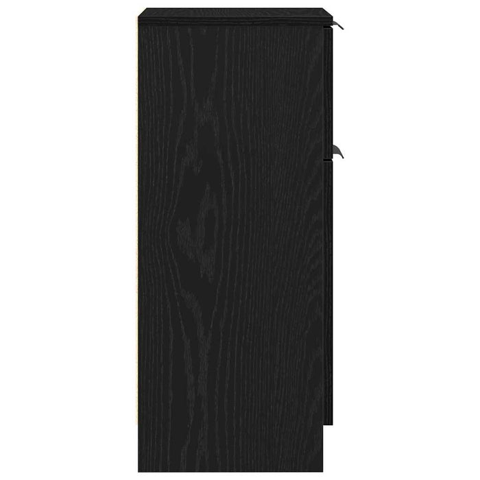 Bufet 2 pcs Stejar Negru 30 x 30 x 70 cm Lemn compozit - WALTI WALTI