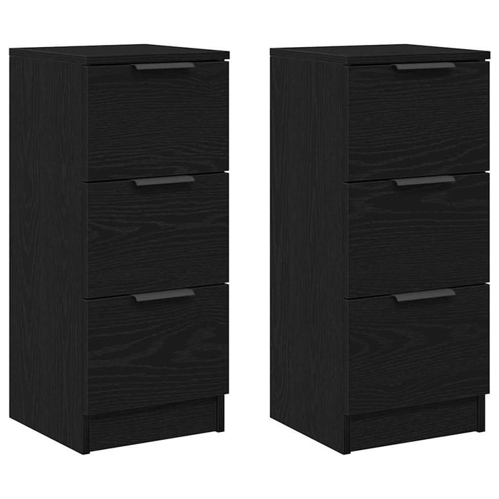 Bufeturi 2 pcs Stejar negru 30 x 30 x 70 cm Lemn compozit - WALTI WALTI
