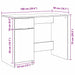 Birou cu sertar Stejar negru 100 x 50 x 75 cm Lemn compozit - WALTI WALTI