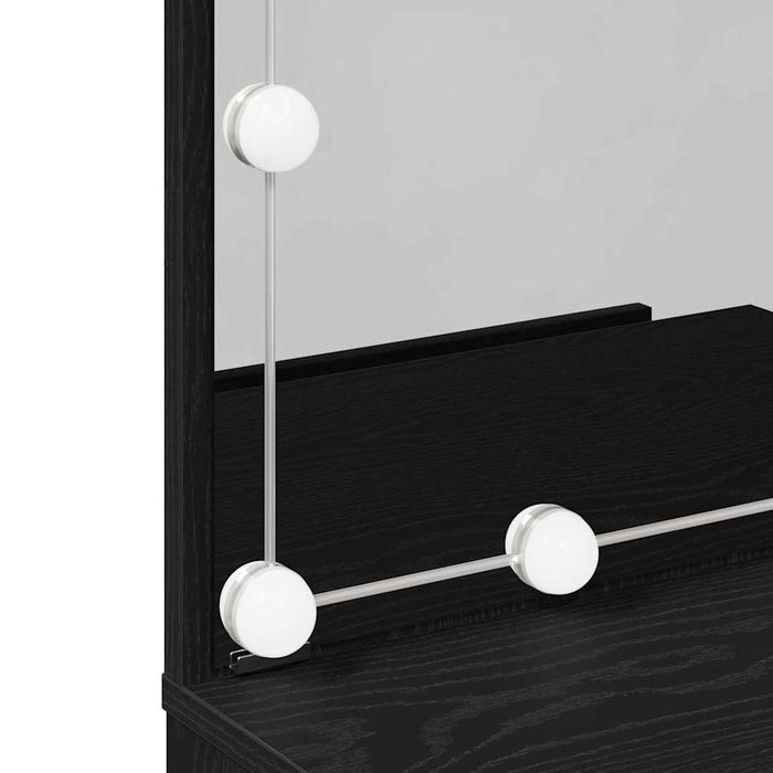 Masă de Machiaj Stejar Negru 60 x 40 x 140 cm Lemn compozit - WALTI WALTI