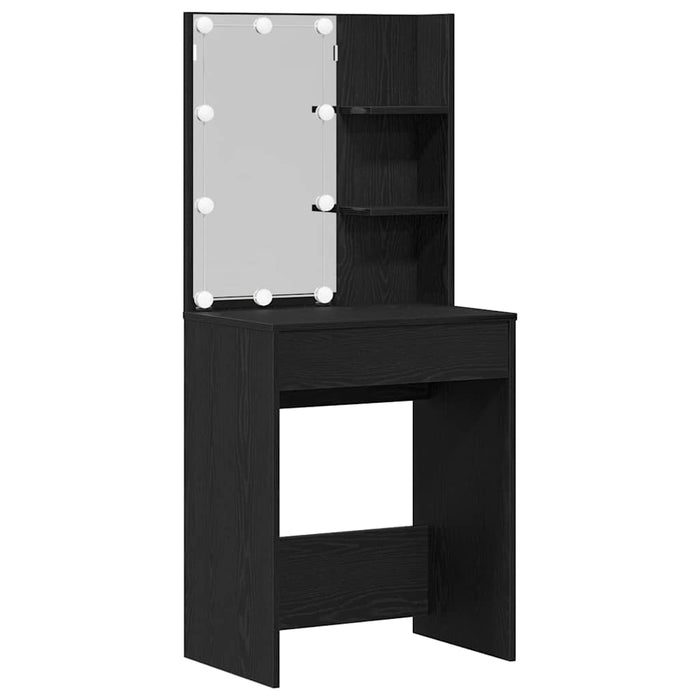 Masă de Machiaj Stejar Negru 60 x 40 x 140 cm Lemn compozit - WALTI WALTI