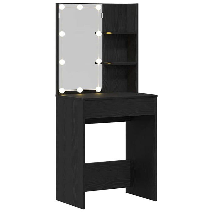 Masă de Machiaj Stejar Negru 60 x 40 x 140 cm Lemn compozit - WALTI WALTI