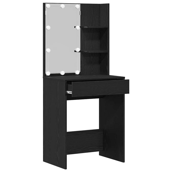Masă de Machiaj Stejar Negru 60 x 40 x 140 cm Lemn compozit - WALTI WALTI