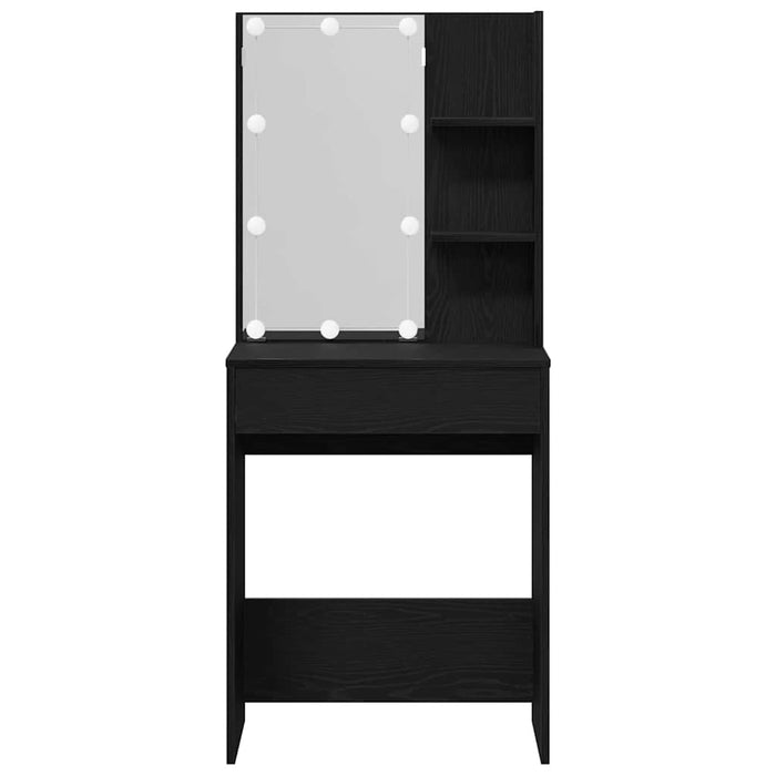 Masă de Machiaj Stejar Negru 60 x 40 x 140 cm Lemn compozit - WALTI WALTI