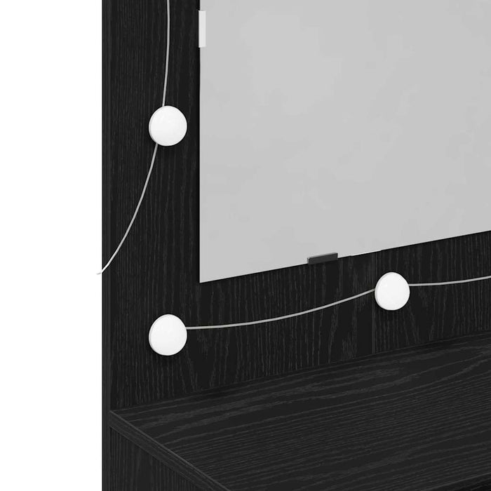 Dulap cu oglindă Stejar Negru 90 x 31,5 x 62 cm Lemn compozit - WALTI WALTI