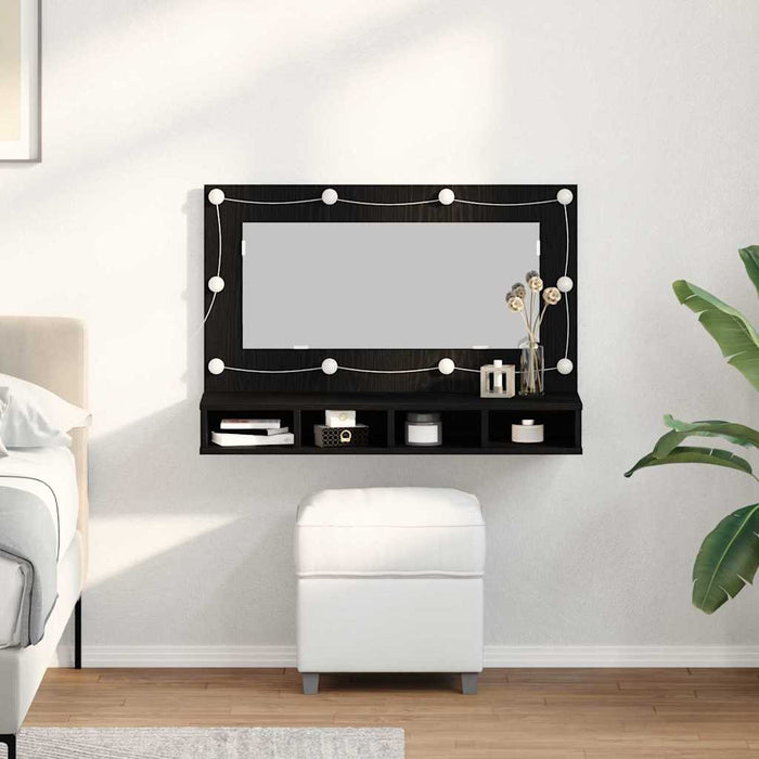 Dulap cu oglindă Stejar Negru 90 x 31,5 x 62 cm Lemn compozit - WALTI WALTI