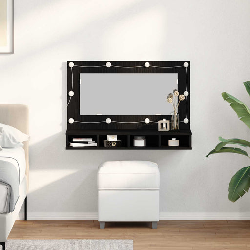 Dulap cu oglindă Stejar Negru 90 x 31,5 x 62 cm Lemn compozit - WALTI WALTI