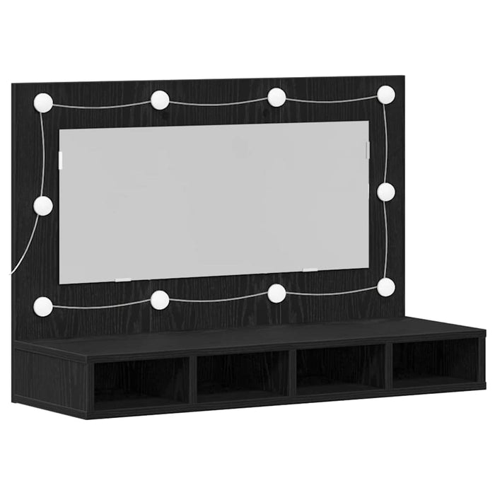 Dulap cu oglindă Stejar Negru 90 x 31,5 x 62 cm Lemn compozit - WALTI WALTI