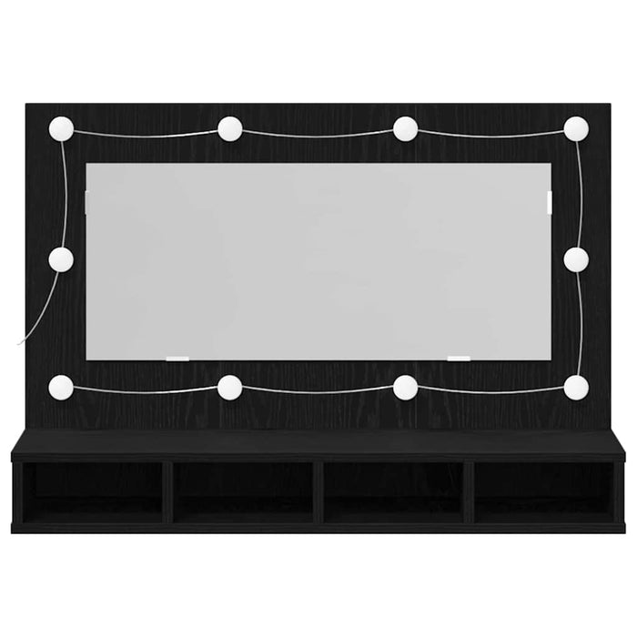 Dulap cu oglindă Stejar Negru 90 x 31,5 x 62 cm Lemn compozit - WALTI WALTI