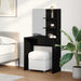 Masă de Machiaj Stejar Negru 74,5 x 40 x 141 cm Lemn compozit - WALTI WALTI