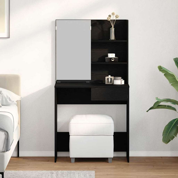 Masă de Machiaj Stejar Negru 74,5 x 40 x 141 cm Lemn compozit - WALTI WALTI