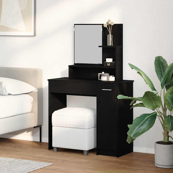 Masă de Machiaj Stejar Negru 86,5 x 35 x 136 cm Lemn compozit - WALTI WALTI